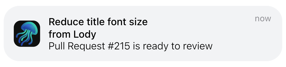 Lody push notification