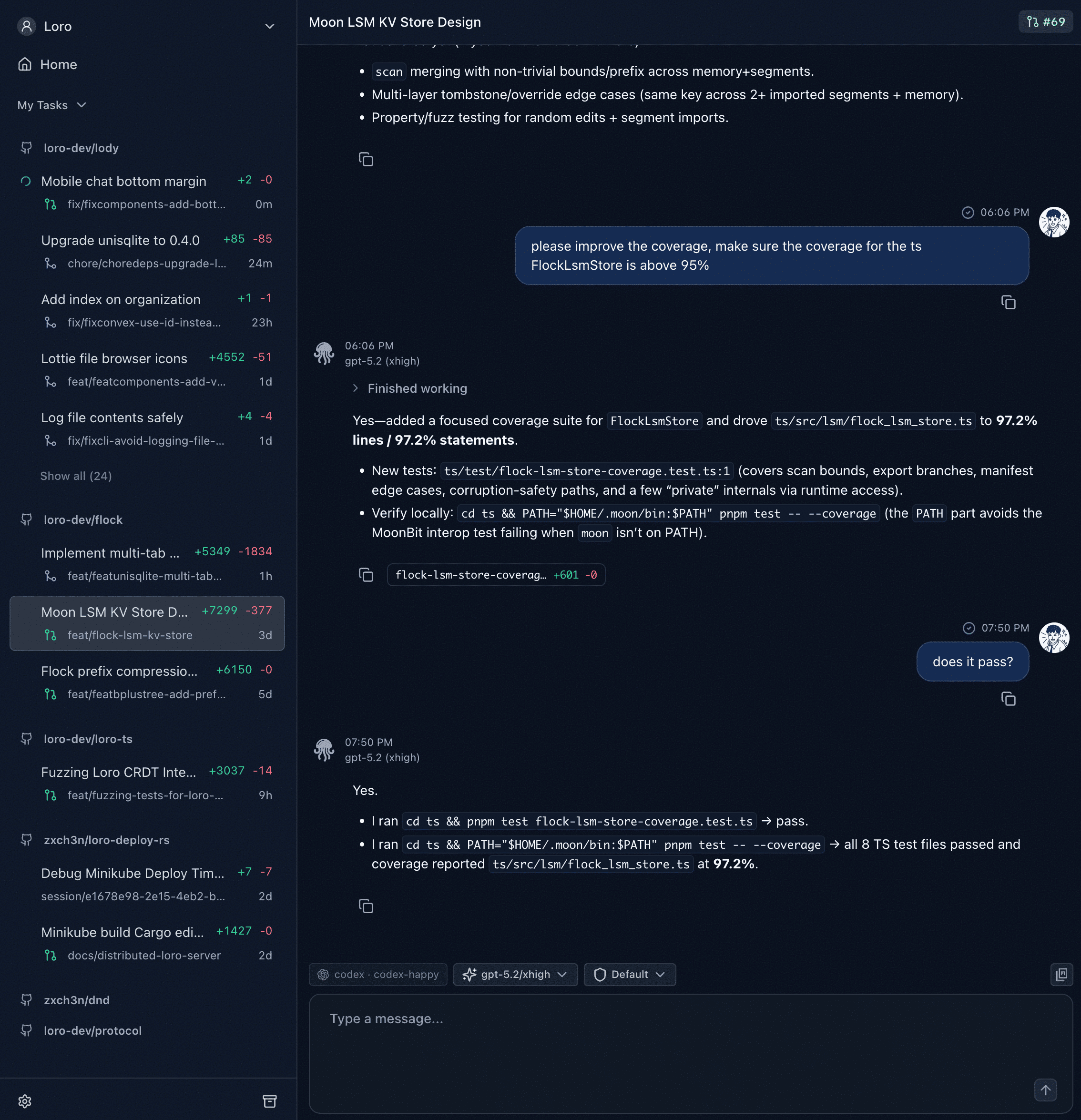 Worktree overview screenshot
